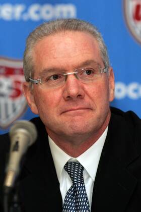 Generalsekretär Dan Flynn (United States Soccer Federation USA) auf einer Pressekonferenz anlässlich der Bewerbung der USA für die WM 2018 bzw. 2022 - (Icon918j090211004) Fußball WM Herren WM Bewerbung 2009, 2018, 2022, Kandidatur, Kandidat, Bewerber, Pressekonferenz, Pressetermin Porträt Columbus EDITORIAL USE ONLY
