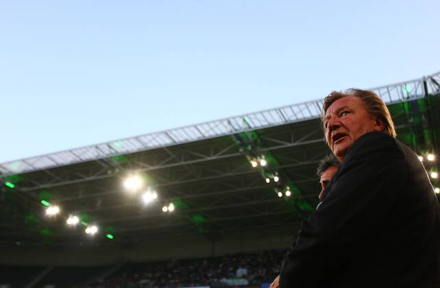 28.08.2009, Mönchengladbach, Deutschland, 1.Fussball Bundesliga - Saison 2009 2010,- FSV Mainz 05, Der Mainzer Präsident Harald Strutz