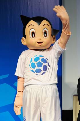 Press conference of 2018 2022 FIFA World cup Japan bid committee at JFA House, Tokyo, Japan.  (2009100815120287) o0 Maskottchen Objekte Einzelbild