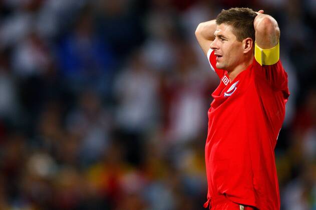 FUSSBALL WM 2010 ACHTELFINALE 27.06.2010 Deutschland - England, Steven GERRARD (England) enttaeuscht --