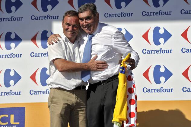 Bernard Hinault (FRA, L), Eddy Merckx (BEL), Rotterdam - Brüssel XPHOTOXNEWSX 