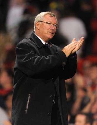 Sir Alex Ferguson manager of Manchester United --- Barclays Premier League Manchester United (ManU, red) v Newcastle United (black white) 16th August, 2010 EDITORIAL USE ONLY. No use with unauthorised audio, video, data, fixture lists, club league logos or live services. Online in-match use limited to 120 images, no video emulation. No use in betting, games or single club league player publications.