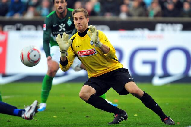 Fussball Herren Bundesliga Saison 2010 2011, SV Werder Bremen - SC Freiburg 2:1, Oliver BAUMANN (SC Freiburg)