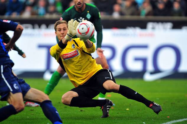 Fussball Herren Bundesliga Saison 2010 2011, SV Werder Bremen - SC Freiburg 2:1, Oliver BAUMANN (SC Freiburg)