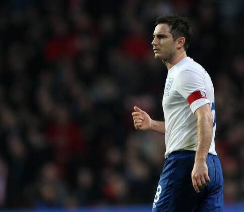 Englands Frank Lampard in action - International Friendly Denmark (red) v England (white) 9th February, 2011 EDITORIAL USE ONLY. No use with unauthorised audio, video, data, fixture lists, club league logos or live services. Online in-match use limited to 120 images, no video emulation. No use in betting, games or single club league player publications.