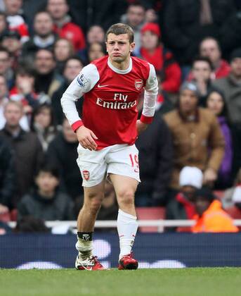 Arsenal s Jack Wilshere looks on dejected Barclays Premier League, Arsenal FC London vs Sunderland AFC; 5th March, 2011 - EDITORIAL USE ONLY. No use with unauthorised audio, video, data, fixture lists, club league logos or live services. Online in-match use limited to 120 images, no video emulation. No use in betting, games or single club league player publications. o0 Enttäuschung