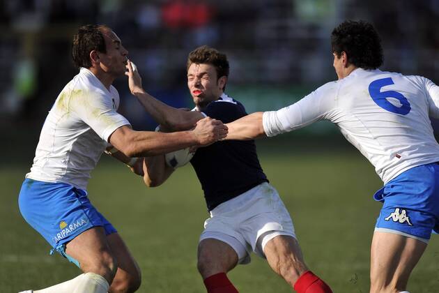 RUGBY : Italie France - Tournoi des VI Nations - Stadio Flaminio - Vincent CLERC - - AnthonyBibardFEP -