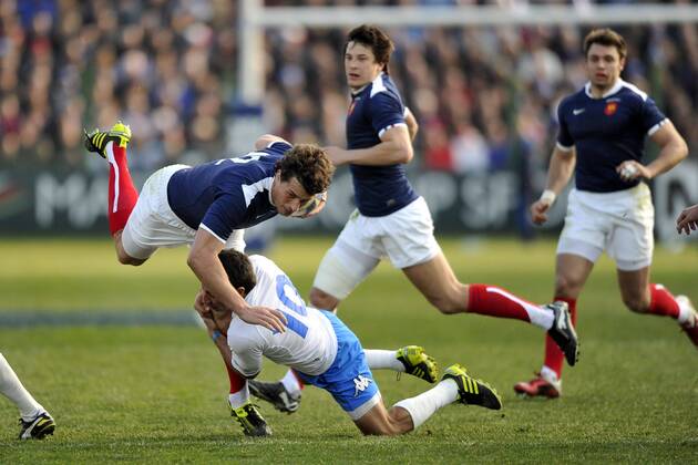 RUGBY : Italie France - Tournoi des VI Nations - Stadio Flaminio - Yannick JAUZION - - AnthonyBibardFEP -