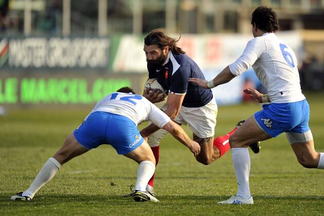 RUGBY : Italie France - Tournoi des VI Nations - Stadio Flaminio - Sebastien CHABAL - - AnthonyBibardFEP -