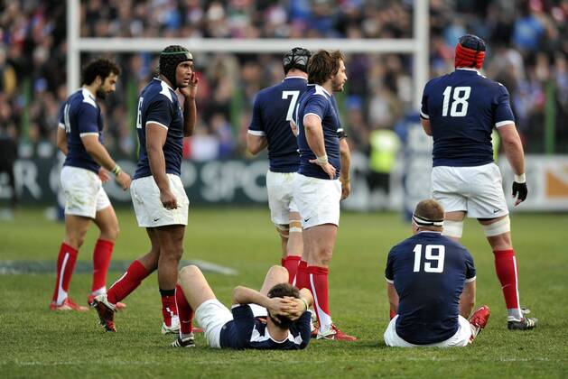 RUGBY : Italie France - Tournoi des VI Nations - Stadio Flaminio - deception - - AnthonyBibardFEP -