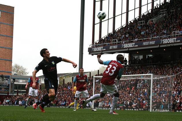 Football - Premier League - West Ham United vs. Aston Villa Victor Obinna Of West Ham Upton Park, London