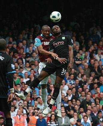 Football - Premier League - West Ham United vs. Aston Villa Darren Bent of Aston Villal Upton Park, London