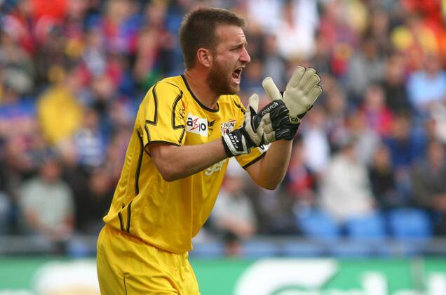 15.05.2011 St Jakob Park Basel Herren Fussball Super League FC Basel - FC Thun 5:1 Torwart David Da Costa (FC Thun) , Aktion , Gestik