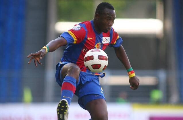 15.05.2011 St Jakob Park Basel Herren Fussball Super League FC Basel - FC Thun 5:1 Jacques Zoua (FC Basel) ; Einzelbild , Aktion
