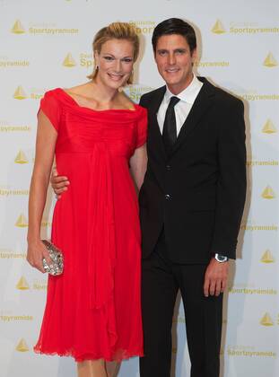 Sport Berlin 20.05.2011 Verleihung der Golden Sportpyramide Maria Höfl-Riesch (Skisport) mit Ehemann Marcus Höfl