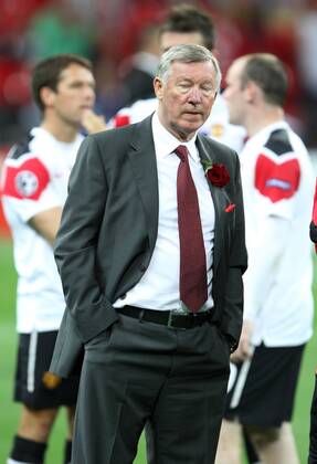 Manchester Uniteds Sir Alex Ferguson looks on dejected at the final whistle UEFA Champions League Final Manchester United v Barcelona 28th May, 2011 EDITORIAL USE ONLY. No use with unauthorised audio, video, data, fixture lists, club league logos or live services. Online in-match use limited to 120 images, no video emulation. No use in betting, games or single club league player publications.