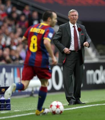 Manchester Uniteds Sir Alex Ferguson looks on UEFA Champions League Final Manchester United v Barcelona 28th May, 2011 EDITORIAL USE ONLY. No use with unauthorised audio, video, data, fixture lists, club league logos or live services. Online in-match use limited to 120 images, no video emulation. No use in betting, games or single club league player publications.