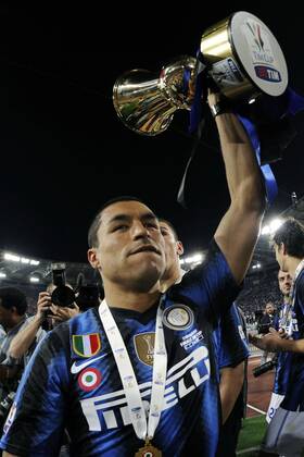 Finale der Coppa Italia 2011 in Rom - Sieger Inter Mailand jubelt - - Ivan Cordoba