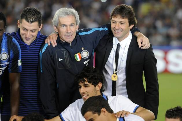 Finale der Coppa Italia 2011 in Rom - Sieger Inter Mailand jubelt - - Leonardo und Giuseppe Baresi