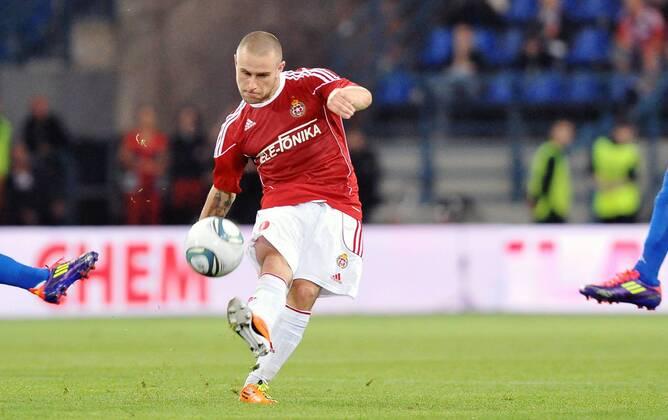 UEFA CHAMPIONS LEAGUE QUALIFICATIONS SECOND ROUND SECOND GAME WISLA KRAKOW - SKONTO RIGA - PATRYK MALECKI - 20110719LUK019
