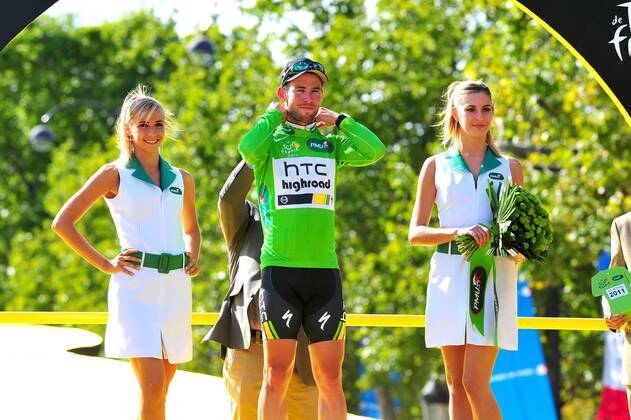 Tour de France 2011 - 21. Etappe: Creteil - Paris --- Htc - High Road 2011, Mark Cavendish holt das Grüne Trikot, Paris