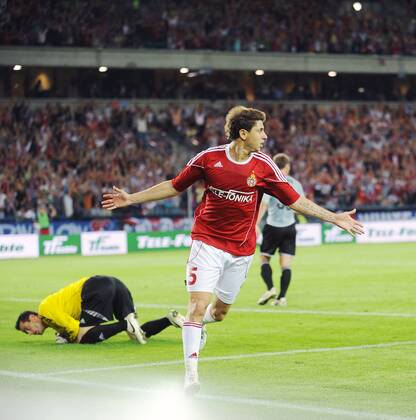 Champions League Qualification - Wisla Krakow - PFC Litex Lovech - Celebration MAOR MELIKSON - 20110803LUK025S o0 Fussball