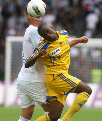 07.08 .2011 Letzigrund Zürich , Herren Fussball Super League FC Zürich - Grasshopper Club Zürich 6:0 Innocent Emeghara (Grasshopper Club)