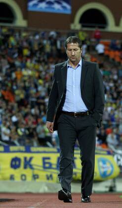 FUSSBALL - UEFA CL Play Off, Borisov vs Sturm MINSK,WEISSRUSSLAND,16.AUG.11 - FUSSBALL - UEFA Champions League, Play Off, FC BATE Borisow vs SK Sturm Graz. Bild zeigt Trainer Franco Foda (Sturm).