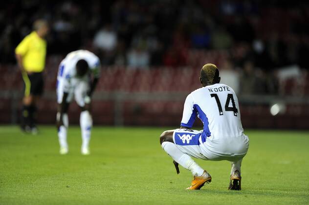 Champions League Play off FC Kopenhagen-Viktoria Pilsen Dame N Doye, FCK FC Kobenhavn.
