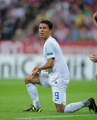 FUSSBALL CHAMPIONS LEAGUE SAISON 2011 2012 Qualifikation 17.08.2011 FC Bayern München - FC Zürich Amine Chermiti (FC Zürich) enttäuscht 