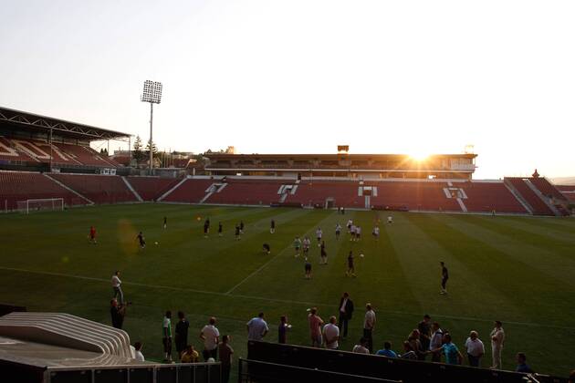 FUSSBALL - UEFA EL Play Off, CLUJ NAPOCA, RUMÄNIEN,24.AUG.11 - FUSSBALL - Dr. Constantin Radulescu Stadion, Heimspielstätte CFR Cluj 1907 - 