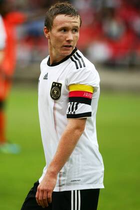 Fußball U19-Länderspiel Deutschland - Niederlande, am Sonntag, 4. September 2011 in Köln Spielführer Markus Mendler ( Deutschland )