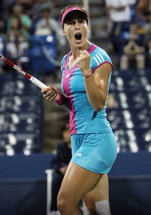 TENNIS - WTA, US Open 2011 NEW YORK CITY,NEW YORK,USA,05.SEP.11 - TENNIS - WTA Tennis Damen Tour, US Open 2011, Grand Slam, Flushing Meadows. Bild zeigt den Jubel von Andrea Petkovic (GER). 