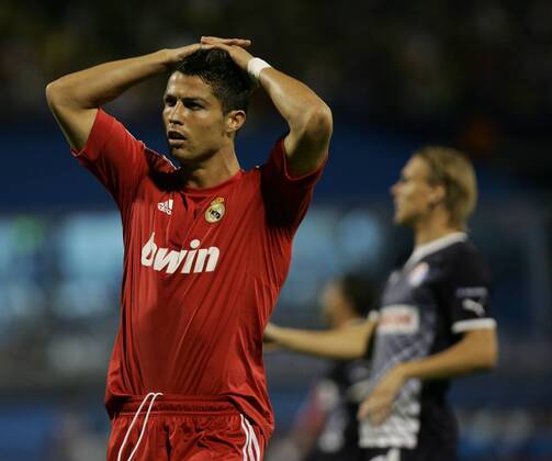 Zagreb, 14.09.2011. - Champion League, Group D, Maksimir Stadium, GNK Zagreb (blue) - Real Madrid CF (red) 0:1 Cristiano Ronaldo