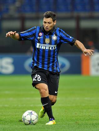 Mauro ZARATE (Inter) Milano 14 9 2011 Stadio Giuseppe Meazza Serie A 2011 2012 UEFA Champions League Football Calcio Inter Vs Trabzonspor allexsabba