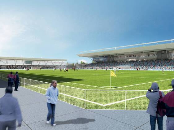 Manchester City Football Club has today submitted a planning application following a 6 week period of public consultation with local residents, crowds and other interested parties, for a proposed youth development and first team Academy in the Openshaw West area of East Manchester. The Arena will provide big-match experience for young City players Etihad Stadium EDITORIAL USE ONLY. No use with unauthorised audio, video, data, fixture lists, club league logos or live services. Online in-match use limited to 120 images, no video emulation. No use in betting, games or single club league player publications. o0 Sportstätte Stadion Totale Computergrafik Grafik Modell Computermodell