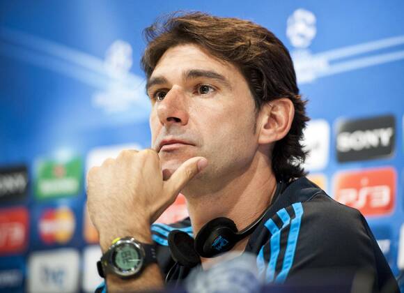 Aitor Karanka, assistant coach of Real Madrid CF, speaks to the media in a press conference before theUEFA Champions League match between his team - Valdebebas, Madrid, 26 09 2011 