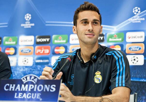 Alvaro Arbeloa, player of Real Madrid CF, speaks to the media in a press conference before theUEFA Champions League match between his team - Valdebebas, Madrid, 26 09 2011 