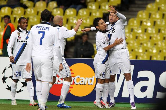 Lucio Inter Celebration UEFA Champions League 2011 2012 CSKA Moscow vs Inter Milan xPaoloxNuccix