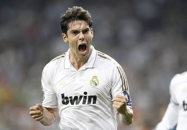 Real Madrid s Kaka celebrates during UEFA Champions League, Real CF Madrid - AFC Ajax Amsterdam ---- (115658)