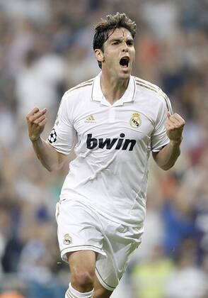Real Madrid s Kaka celebrates during UEFA Champions League, Real CF Madrid - AFC Ajax Amsterdam ---- (201109275060)
