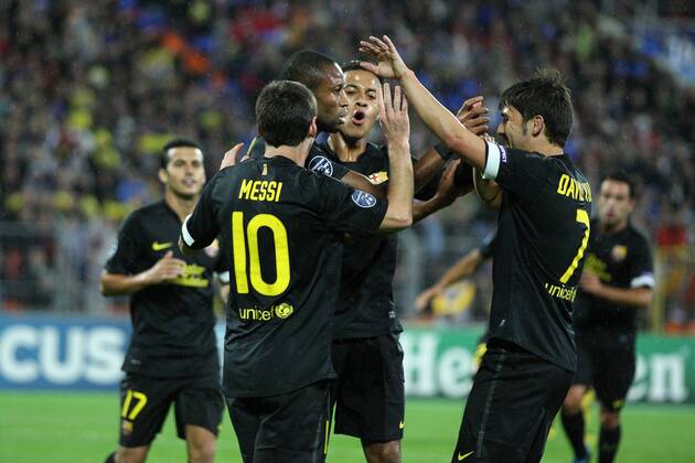 Champions League, Minsk, BATE Borisov - FC Barcelona, David Villa 8Q2B4305 o00 Barca