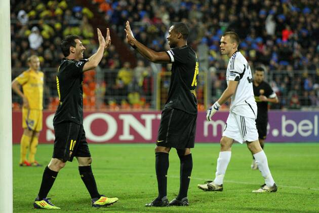 Champions League, Minsk, BATE Borisov - FC Barcelona, LIONEL MESSI and SEYDOU KEITA  8Q2B4350 o00 Barca