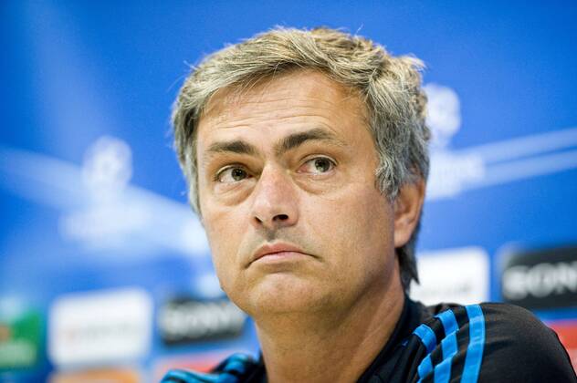 Real Madrid - Olympique Lyonnais ( Lyon ) UEFA CHAMPIONS LEAGUE 2011-2012 Group D - matchday 3 Jose Mourinho, coach of Real Madrid C.F., speaking to the press in Valdebebas before the match