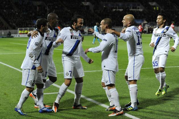 Lille 18 10 2011 - Champions League (LOSC) OSC Lille - Inter Mailand: Giampaolo Pazzini (C)