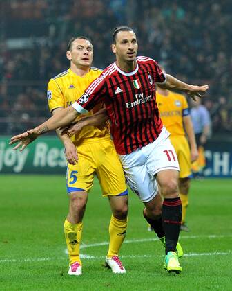 Zlatan IBRAHIMOVIC Milan celebrates scoring, AC Mailand - BATE Borisov allexsabba