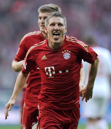 FUSSBALL 1. BUNDESLIGA SAISON 2011 2012 11. Spieltag FC Bayern München - FC Nürnberg 29.10.2011 Jubel nach dem Tor zum 2:0, Bastian Schweinsteiger (FC Bayern München) 