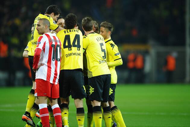 Fußball Champions League Borussia Dortmund - Olympiakos Piräus am 01.11.2011 im Signal Iduna Park in Dortmund Torjubel Dortmund zum 1:0