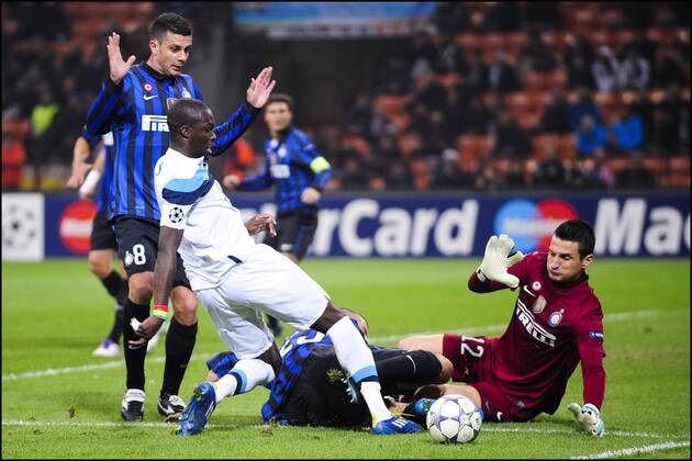 Luca Castellazzi (Inter) Moussa Sow (Lille) - Inter Mailand vs. OSC Lille (LOSC) - Champions League - 02.11.2011 - xJBAutissierx 