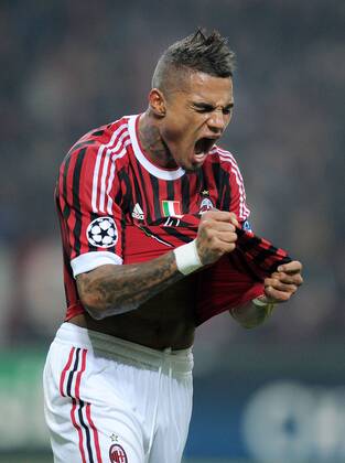 FUSSBALL CHAMPIONS LEAGUE SAISON 2011 2012 23.11.2011 AC Mailand - FC Barcelona EMOTION PUR! Kevin Prince Boateng (AC Mailand) 